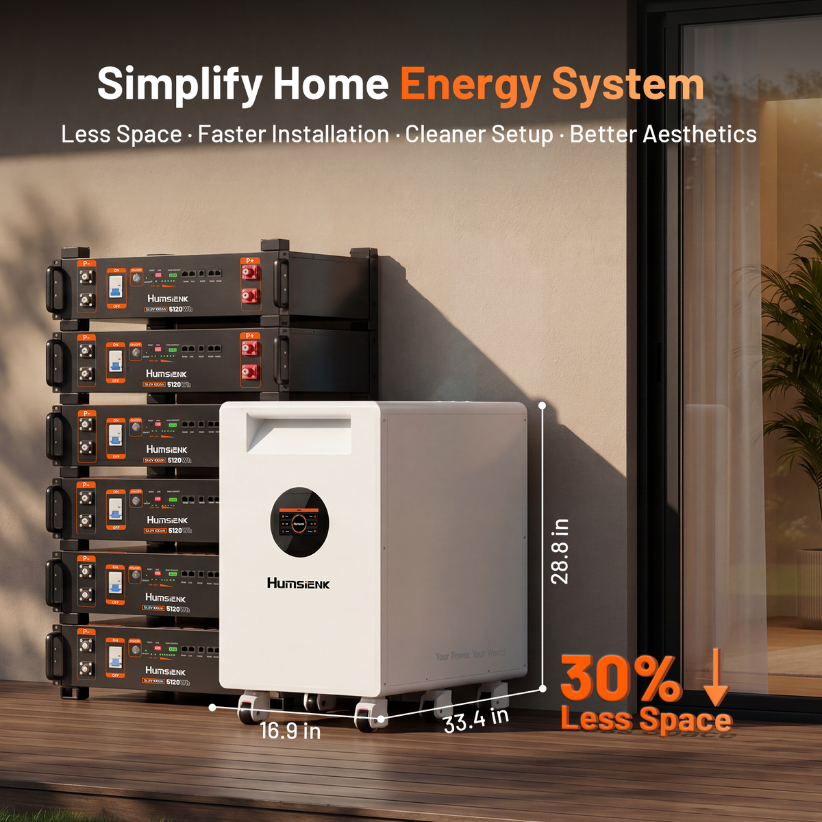 📌Local Pickup Humsienk HAVEN 48V 628Ah 32kWh Floor Standing Home Battery