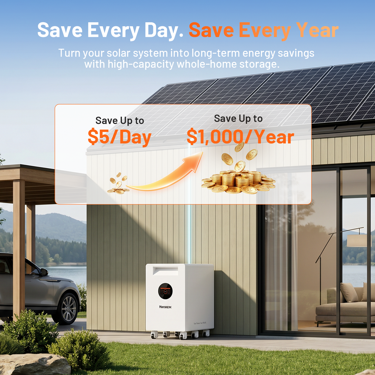 📌Local Pickup Humsienk HAVEN 48V 628Ah 32kWh Floor Standing Home Battery