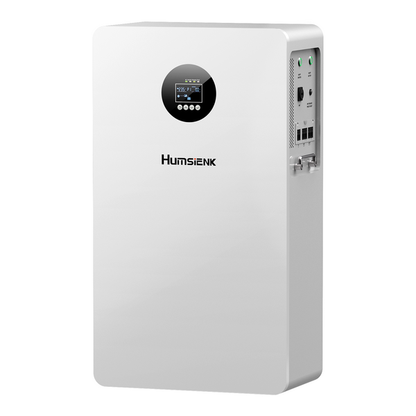 Humsienk 5KW 5120Wh All-In-One Hybrid Inverter WiFi Connect Home Solar Energy Storage System Lifepo4 Battery 6000 Cycles Wall Mount Home Backup Power Supply For Residential Pv Use