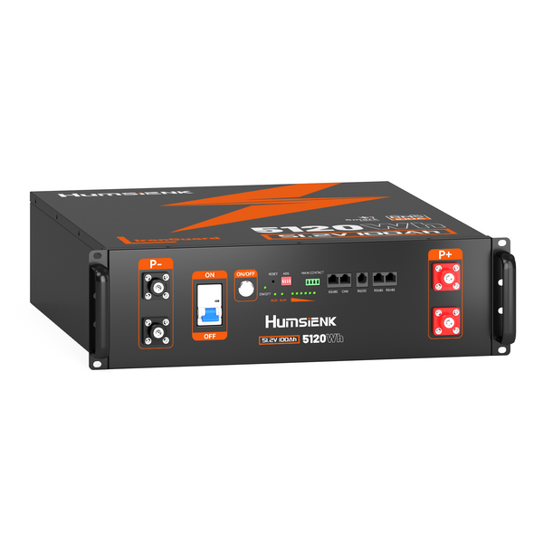 [Black Friday Deal - 10% Discount] Humseink - 48V (51.2V) 100Ah 3U Server Rack Bluetooth LiFePO4 Battery with 100A BMS