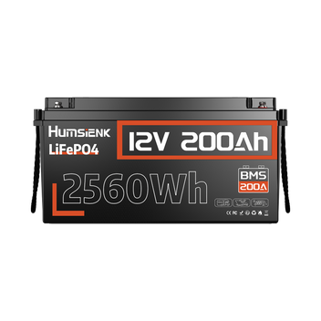 Humsienk - 12V 200Ah 100A BMS LiFePO4 Lithium Battery