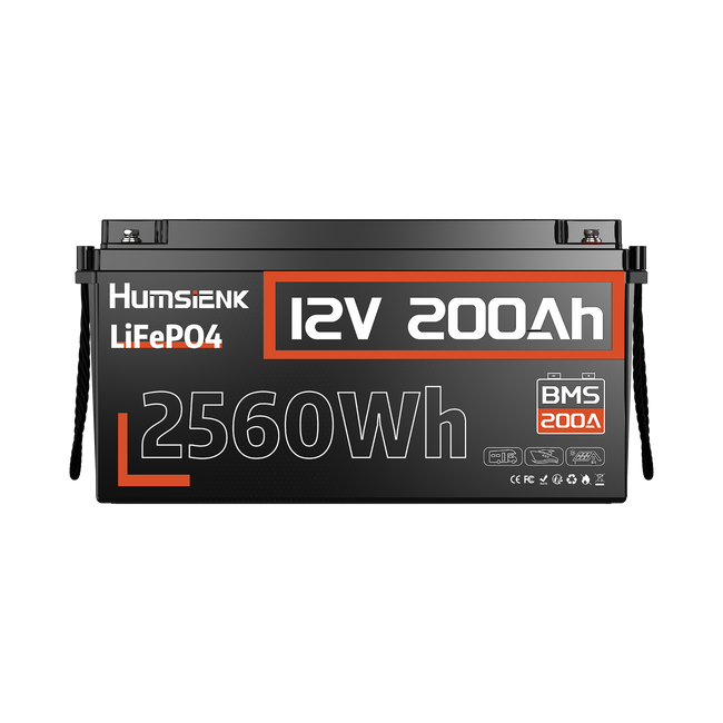 Humsienk - 12V 200Ah 100A BMS LiFePO4 Lithium Battery
