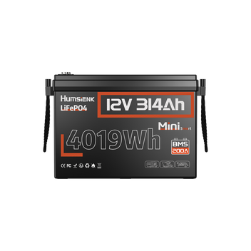 Humsienk - 12V 314Ah Mini Bluetooth LiFePO4 Battery with 200A BMS