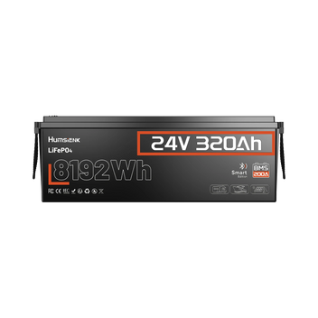 Humsienk 24V 320Ah LiFePO4 Battery 8.19kWh Power for Off-grid & Backup