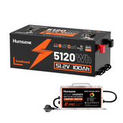 Humsienk 48V (51.2V) 100Ah LiFePO₄ Battery Kit for Golf Carts & 48V Ride-On Mowers – 200A BMS & Bluetooth