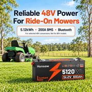 Humsienk 48V (51.2V) 100Ah LiFePO₄ Battery Kit for Golf Carts & 48V Ride-On Mowers – 200A BMS & Bluetooth