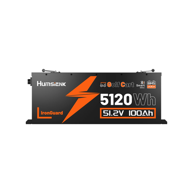 Humsienk 48V (51.2V) 100Ah LiFePO₄ Battery Kit for Golf Carts & 48V Ride-On Mowers – 200A BMS & Bluetooth
