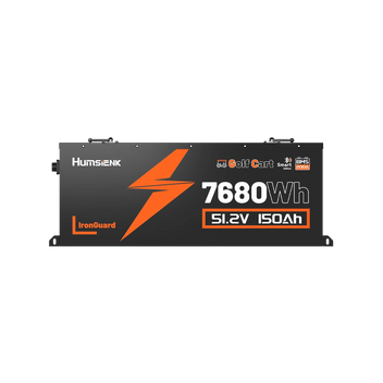 Humsienk 51.2V 150Ah LiFePO₄ Battery – 7.68kWh Long-Range Power for Golf Carts, RVs & Off-Grid Systems