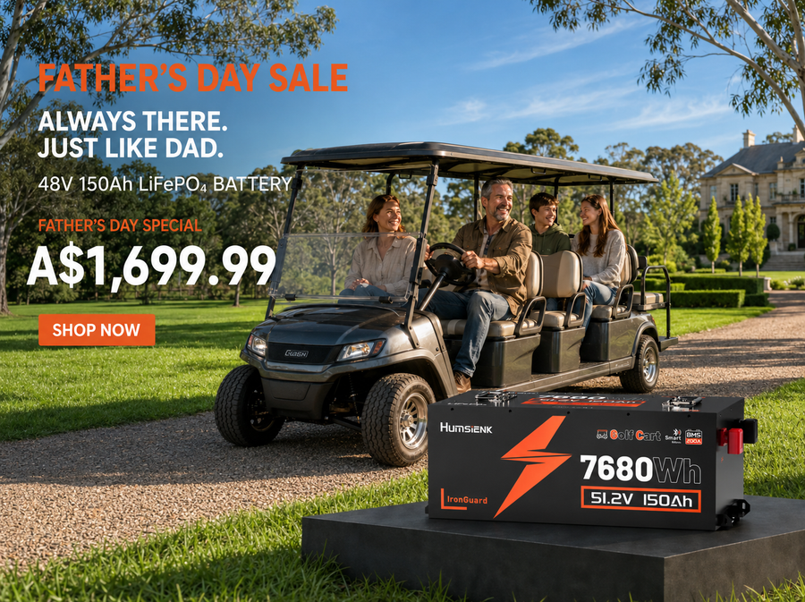 48V(51.2V) 150Ah - 7.68KWh - Golf Cart Bluetooth LiFePO4 Battery