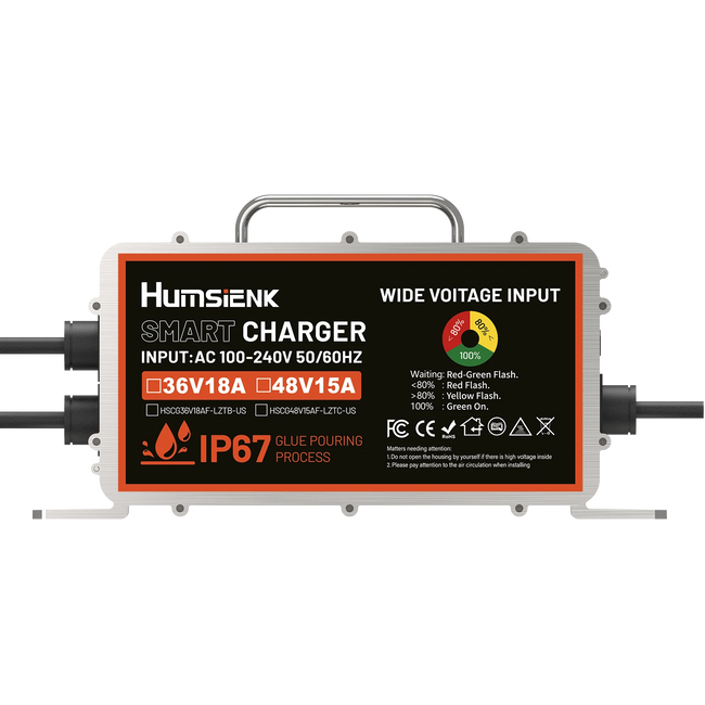 Humsienk - 48V (58.4V) 15A LiFePO4 Battery Charger