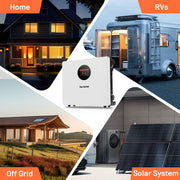 Humsienk -Humsienk 48V (51.2V) 100Ah 5.12kWh Wall-Mount Bluetooth LiFePO4 Battery with 100A BMS & 3A Active Balancing