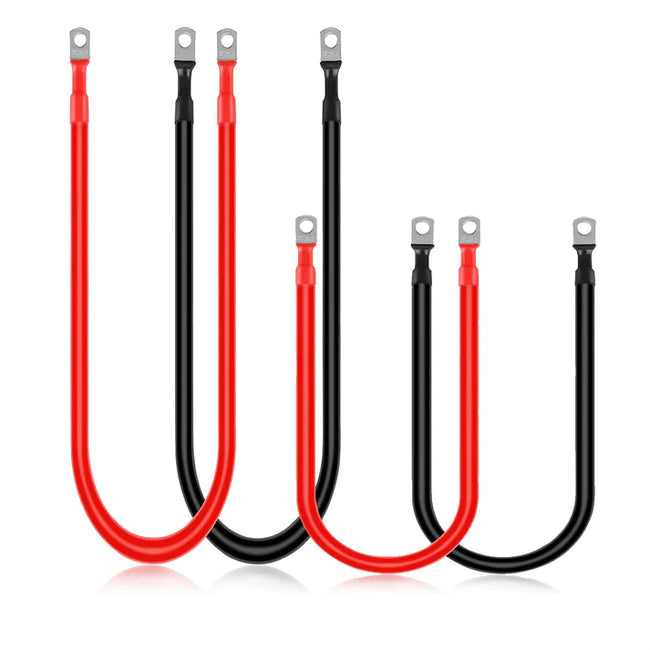 Humsienk 4 AWG + 6 AWG Pure Copper Battery & Inverter Cable Set, 30cm + 60cm, 4pcs